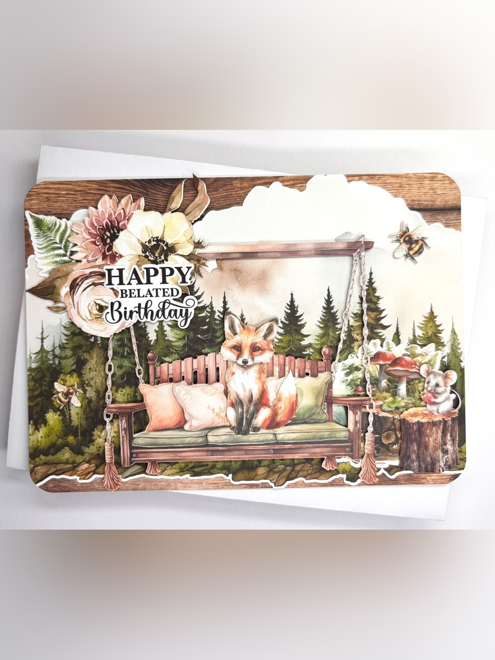 Handmade Belated Birthday Greeting Card